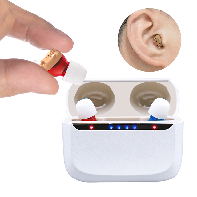 Great-Ears Audifonos Para Sordos Mini Amplified Hearing Ite Hearing Aids Magnetic Suction Charging Hearing Aids Rechargeable