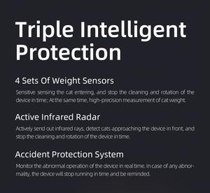صندوق فضلات القطط الأوتوماتيكي لإزالة الروائح مع تطبيق للتنظيف الذاتي والحماية، سهل التنظيف وخفيف الوزن يصل إلى 10 كجم - Product Image 6