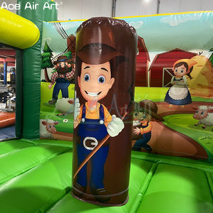 Château gonflable personnalisé sur le thème des animaux de la <span class=keywords><strong>ferme</strong></span> avec toboggan, en PVC de qualité commerciale, <span class=keywords><strong>pour</strong></span> location et événements - Product Image 5