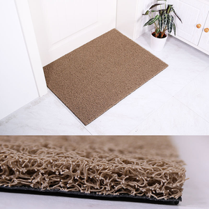 Tapis de bain solide fabriqué à la machine, tapis de douche, tapis de baignoire antidérapant à séchage rapide en PVC, tapis bouclé en spirale, tapis de porte en forme de nouilles, tapis spaghetti - Product Image 1