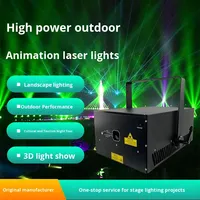 Lumière laser pleine couleur 8W 10W pour l'extérieur, animation, aurores boréales, scène, monument pour le tourisme culturel, projection laser