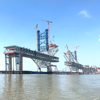 Puente Prefabricado de Acero de Instalación Rápida, Estructura de Arco de Metal Sólido para Obras Viales Municipales
