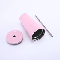 Gobelet isotherme portable et élégant en acier inoxydable avec isolation thermique de 12 à 24 heures et paille réutilisable pour les amateurs de café et de thé