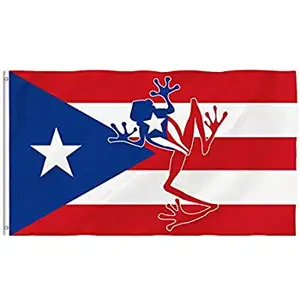 Coqui Frog Flag Puerto Rican Pride flag 3 x 5 Ft