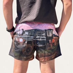 カスタム昇華トラック運転手先住民ヴィンテージアボリジニメンズポケット付きフーティショーツチームトレーニングポケット付きラグビーショーツ - Product Image 5