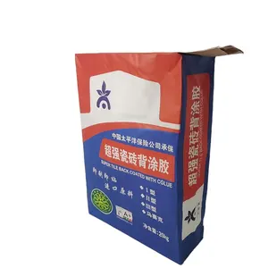 damp proof Customized 3 layer kraft paper cement packing bag for dry mortar gypsum wall putty powder tile adhesive