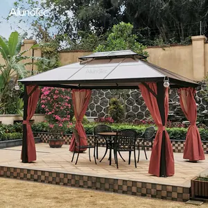 Hot Sale Hardtop 3x4 Aluminum Pavilion Canopy Tent Gazebo Outdoor For Hotels