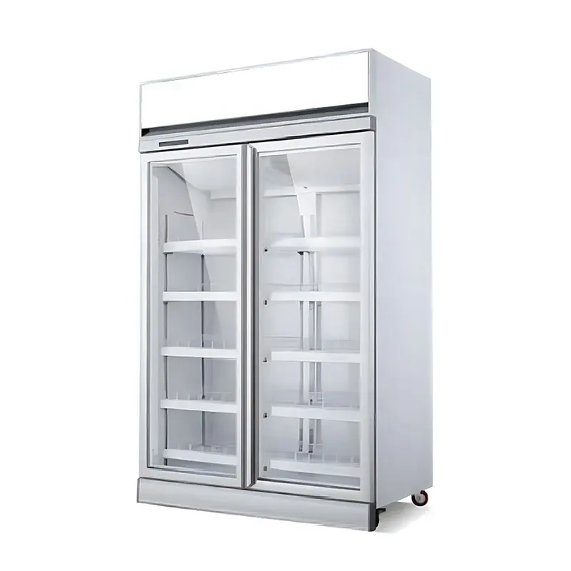 Refrigerador comercial vertical vidro porta baixo ruído baixo consumo de energia refrigerador atualizar vitrine