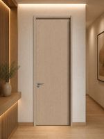 Porte intérieure moderne minimaliste en bois massif TH50, feuille de porte de 50 mm remplie de graphène, insonorisée, étanche, finition de qualité, garantie de 3 ans