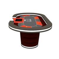 Table de Poker Texas garde Poker, en Led rouge, avec plateau à jetons