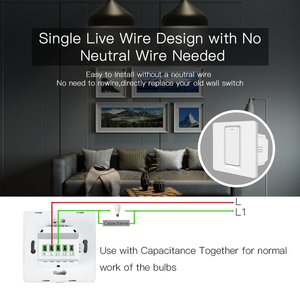 Interruptor de Luz Inteligente WiFi Tuya LangYeao de 1/<span class=keywords><strong>2</strong></span>/3 Botones, Funciona con Alexa y Google Home, con/sin Cable Neutro - Product Image 6