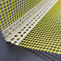 Perle d'angle pour mur de plâtrage avec maille en fibre de verre