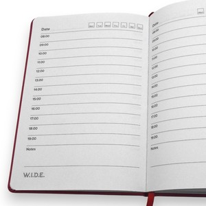 Khuyến mãi tùy chỉnh PU lá vàng biểu tượng Tạp Chí kế hoạch Màu Đỏ A5 cứng Bìa máy tính xách tay - Product Image 6