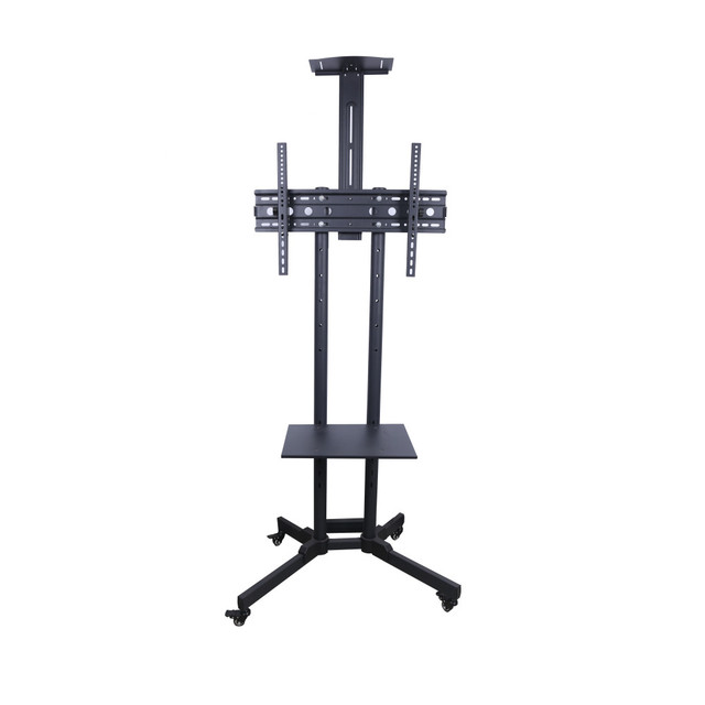 High Quality Flat Panel Mobile TV Cart for 32''-65'' Adjustable Shelf Rolling Floor Stand Mobile TV Cart