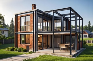 Sang trọng chi phí thấp đúc sẵn thép ánh sáng biệt thự cao thẩm mỹ nhà kế hoạch cho văn phòng sử dụng biệt thự nhà <span class=keywords><strong>prefab</strong></span> - Product Image 5