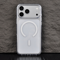 Funda Magnética Transparente de Lujo para iPhone 18 17 16 15 Pro Max, Carcasa Trasera Antigolpes de TPU y PC, Accesorios para Teléfono Móvil