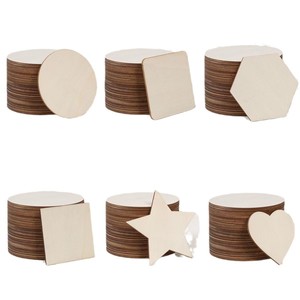 Unfinished Polished Natural Wood Slices DIY Wedding Valentine Tabletop Decorations Wholesale Wood Cutouts Home Art Styling Gift