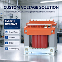 Transformateur abaisseur monophasé haute efficacité 700VA, tension personnalisée pour équipement d'automatisation industrielle