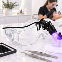 Lampe UV à clipser pour extensions de cils, lampe de polymérisation UV portable 5W, nouveaux outils pour extensions de cils, lumière de polymérisation rapide 1-2s avec pédale