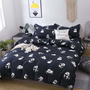 Lindo <span class=keywords><strong>Panda</strong></span> de poliéster impreso 80GSM textiles para el hogar de los niños ropa de cama conjunto de edredón funda de almohada de cama - Product Image 2
