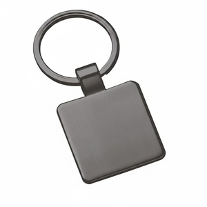 Portachiavi in Metallo Personalizzato Quadrato in Lega Lucidata con Logo Laser, Porta Monete in Ottone, Regalo - Product Image 2