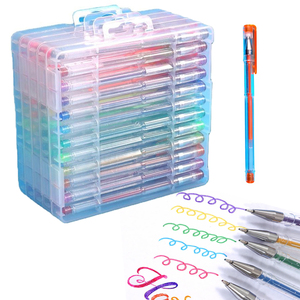 Foska Plastic Students 60pcs 60 Farben Pastell <span class=keywords><strong>Neon</strong></span> Glitter <span class=keywords><strong>Gel</strong></span> Tinten stift Art Drawing <span class=keywords><strong>Gel</strong></span> Pen für Schul büro - Product Image 1