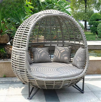 Tumbona de mimbre con marco de aluminio moderno de alta calidad, sofá cama, tumbona de mimbre para piscina, para Hotel, jardín, ocio al aire libre, barata