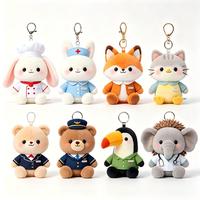 Porte-clés en peluche personnalisé de haute qualité, motif sur mesure, mini poupée moelleuse, breloque de sac pour enfants