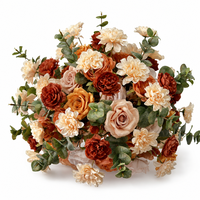 Boule de fleurs artificielles en plastique pour mariage, arrangement floral en cascade, largeur 40-60 cm x hauteur 30-60 cm, décoration de centre de table