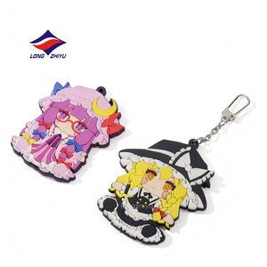 Longzhiyu, 20 Años de Experiencia en la Fabricación de Llaveros de PVC Personalizados, Llavero de Goma de PVC Suave 2D con Dibujos Animados, Llavero Plano con Logotipo Empresarial - Product Image 4
