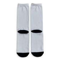 Design personnalisé Basketball 360 Imprimé DIY Semelle noire Tube d'impression 3D Polyester Blanc Sublimation Chaussettes