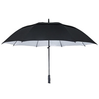 Parasol — Double canopée surdimensionnée, grand format, avec revêtement en argent ventilé, parapluie en tissu