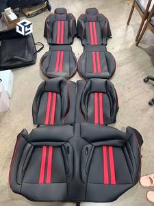 Fundas de asiento de coche de ajuste personalizado para <span class=keywords><strong>Ford</strong></span> Mustang 2015-2024 juego completo de cuero cinco asientos Protector Napa cuero - Product Image 2