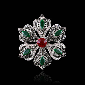 Nouvelle Broche Classique en Alliage Plaqué Or en Forme de Fleur, Épingle Croix Trésor, Designs Personnalisés, Unisexe, Luxe, Tendance, Cadeau de Fête - Product Image 2