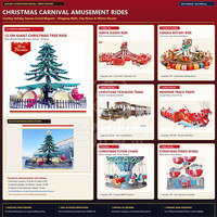Train miniature sur rail pour parc d'attractions de Noël, prix d'usine