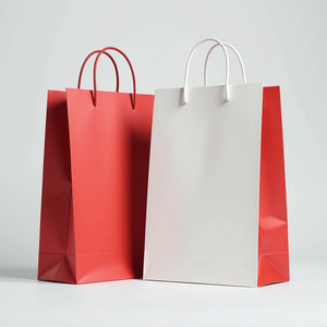 Sac en papier kraft personnalisé biodégradable avec poignée pour vêtements, chaussures, cadeaux, plats à emporter et courses - Product Image 2