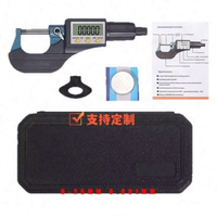 Micromètre numérique externe 0-25 mm, plage de mesure 0,001 mm, précision de mesure de l'épaisseur en microns, accessoires pour machines-outils