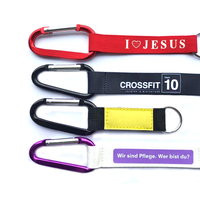Porte-clés mousqueton personnalisé en usine Dragonne en nylon polyester Porte-clés lanière courte imprimée avec logo