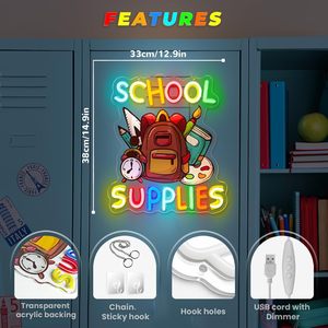 School Supplies Letreros Neon LED dimmable USB powered ambient <b>light</b> store <b>window</b> decoration <b>light</b> street indicator <b>light</b> 5V - Product Image 2