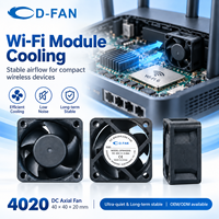 Ventilateur sans balais DC 4020 40 mm 12 V 40*40*20 mm à flux axial pour le refroidissement des modules Wi-Fi, fabrication chinoise