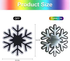 GOLDMORE Topper albero <span class=keywords><strong>di</strong></span> natale 200 led bianco fiocco <span class=keywords><strong>di</strong></span> neve stella 3D specchio <span class=keywords><strong>infinito</strong></span> scintillante inverno luce al Neon acrilico IP65 - Product Image 3