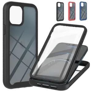 Hot Sale 360 Degree Full Cover Clear TPU+Acrylic+PET Front Screen Protector Phone Case Shockproof Case For iPhone 14 pro