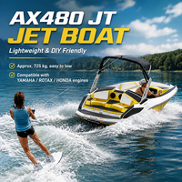 Bateau à réaction de 4,8 m pour 5 personnes avec tour de wakeboard et pont en EVA / Plusieurs configurations disponibles / Les utilisateurs peuvent personnaliser l'alimentation électrique de manière autonome