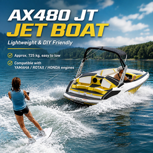 Lancha a motor <span class=keywords><strong>de</strong></span> 4.8m para 5 personas con torre <span class=keywords><strong>de</strong></span> wakeboard y cubierta <span class=keywords><strong>de</strong></span> EVA / Múltiples configuraciones disponibles / Los usuarios pueden configurar el motor <span class=keywords><strong>de</strong></span> forma independiente - Product Image 1