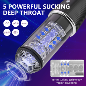 Automatische 5 rotierende 5 saugen lecken 7 vibrierende Kristall Stroker männliche Mastur bator <span class=keywords><strong>Penis</strong></span> pumpe Adult Sexspielzeug für Männer - Product Image 3