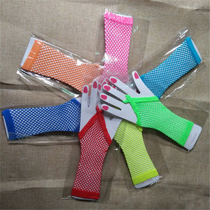 Guantes de Malla de Nailon Sexys MIO con Lazo para el Dedo, Guantes Largos de Media Mano con Encaje de Malla Negra Elástica para <span class=keywords><strong>Mujer</strong></span>, Decoración para Fiestas y Bailes - Product Image 5