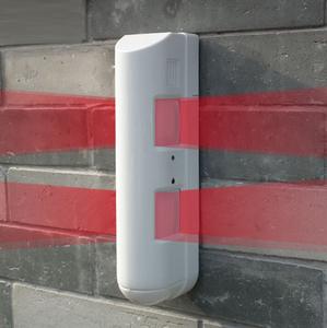 ABS 室外/室内使用有线双红外运动传感器，防宠物，CE 认证，带 70db 蜂鸣器警报，24M 检测距离 - Product Image 1