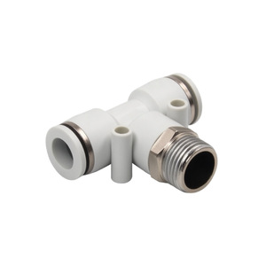ข้อต่อลม Chen Chi แบบ Pneumatic T Connector วัสดุ PBT พลาสติก ขนาด M5 6 8 10 มม. - Product Image 1