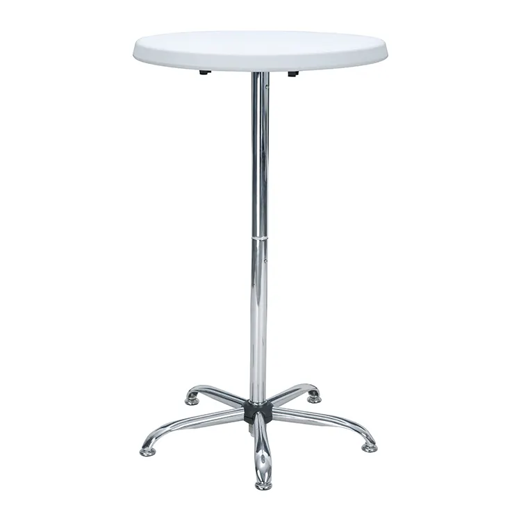 Alta Qualidade 80cm High Top Banquete Party Bistro Branco Plástico Redondo Bar Dobrável Tabelas Cocktail para Venda