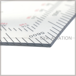 स्केल मैप्स के लिए cya स्क्वायर निर्देशांक स्केल प्रोट्रैक्टर MP-2 - Product Image 6